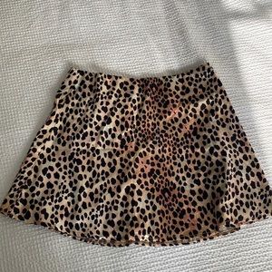 Princess Polly Cheetah Satin Skirt